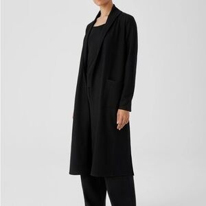 EILEEN FISHER women’s Boiled Wool Jersey High Collar Jacket
